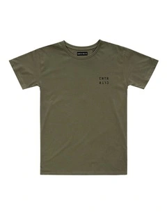 Geo Tee - Youth in Olive