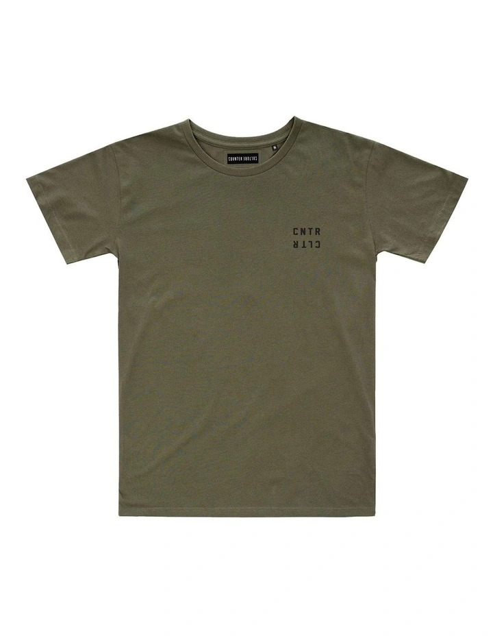 Geo Tee - Youth in Olive image 1