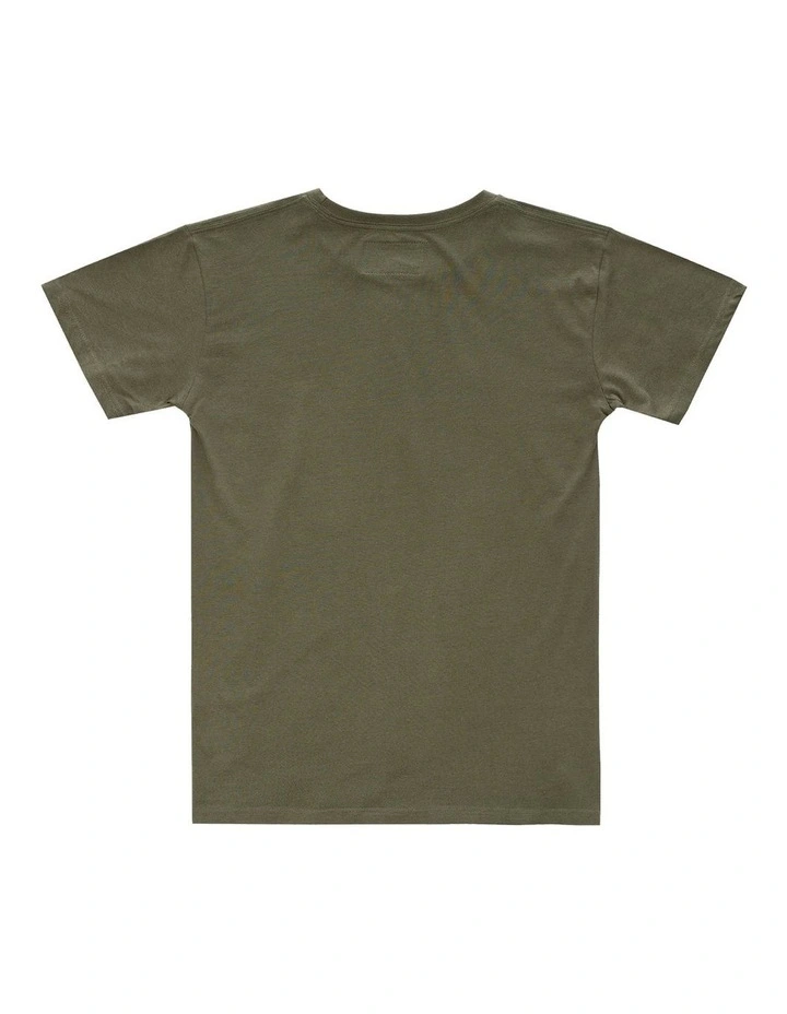 Geo Tee - Youth in Olive image 2