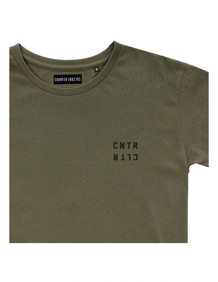 Geo Tee - Youth in Olive image 3
