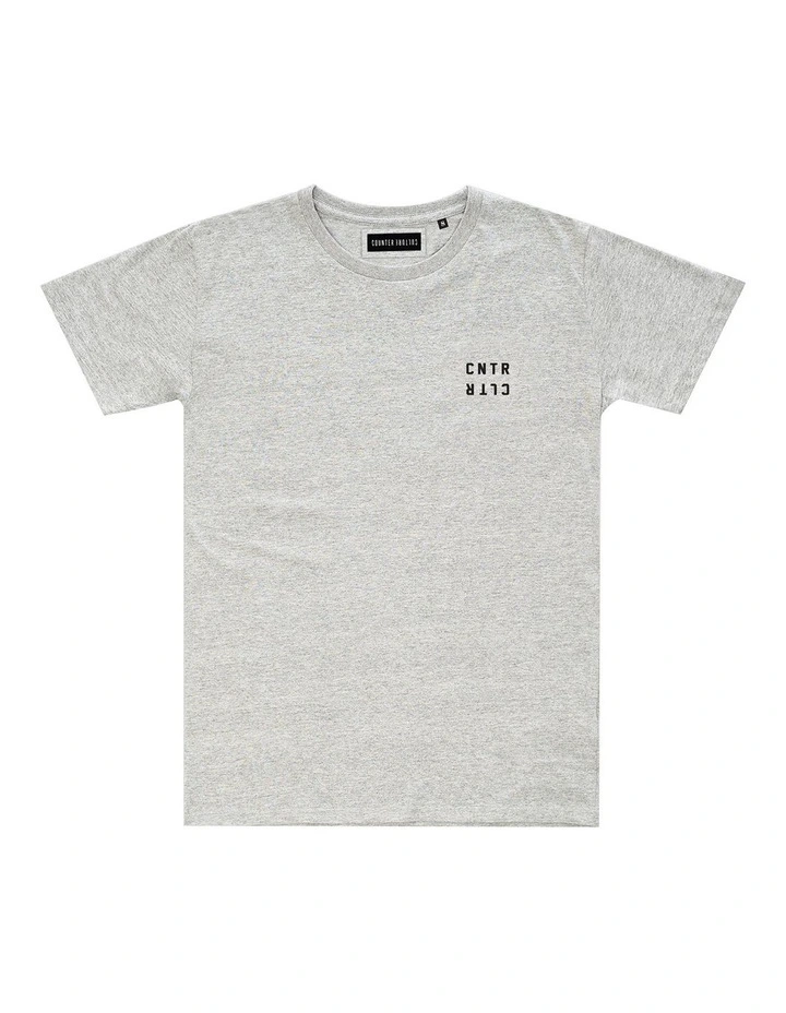 Geo Tee - Youth in Marle Grey image 1