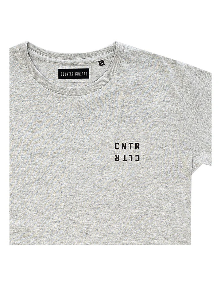 Geo Tee - Youth in Marle Grey image 3