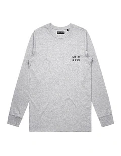 Geo Long Sleeve - Youth in Marle Grey