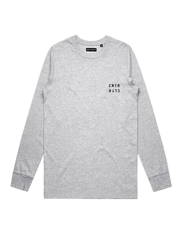 Geo Long Sleeve - Youth in Marle Grey image 1