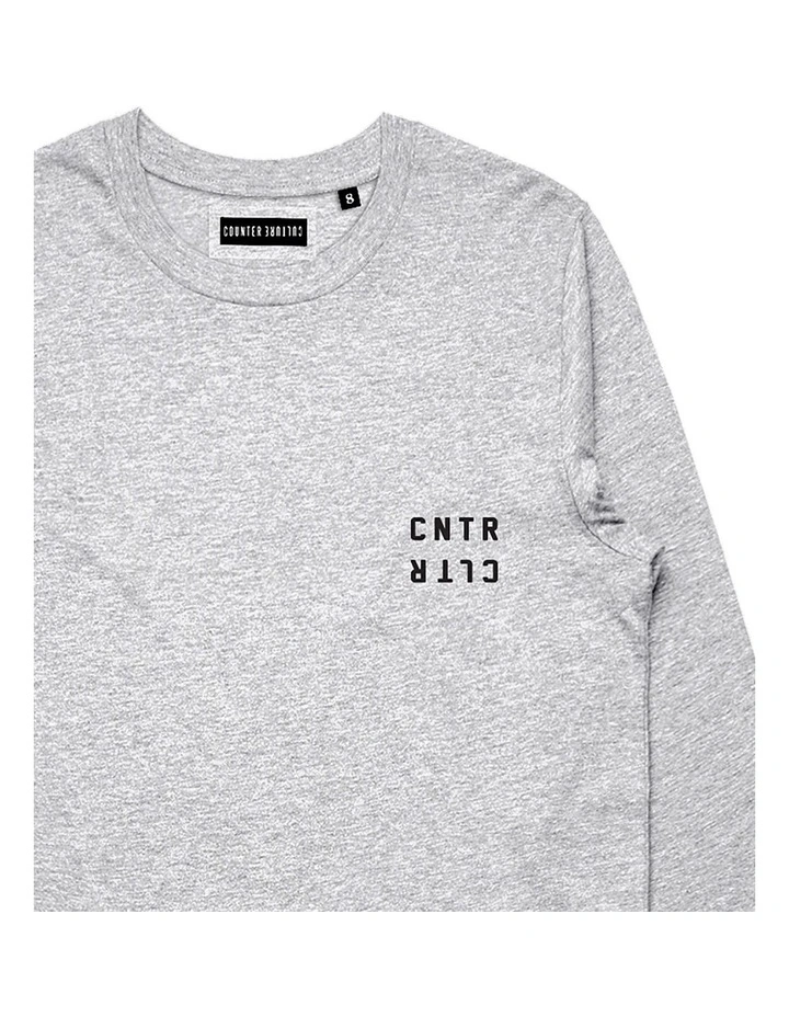 Geo Long Sleeve - Youth in Marle Grey image 3
