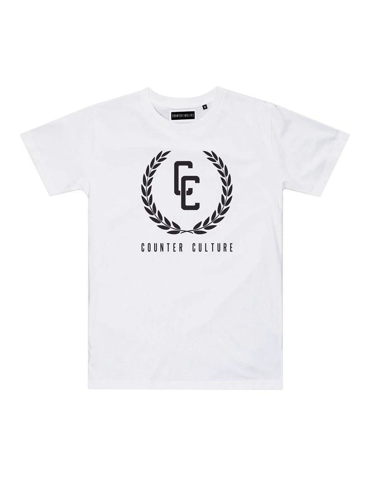 Garland Logo Tee - Youth in White image 1
