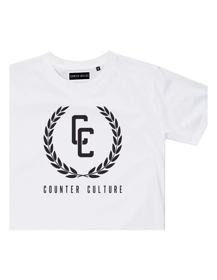 Garland Logo Tee - Youth in White image 3