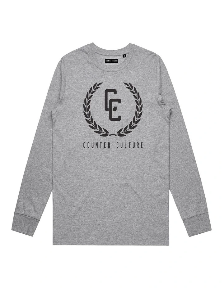 Garland Logo Long Sleeve - Youth in Marle Grey image 1