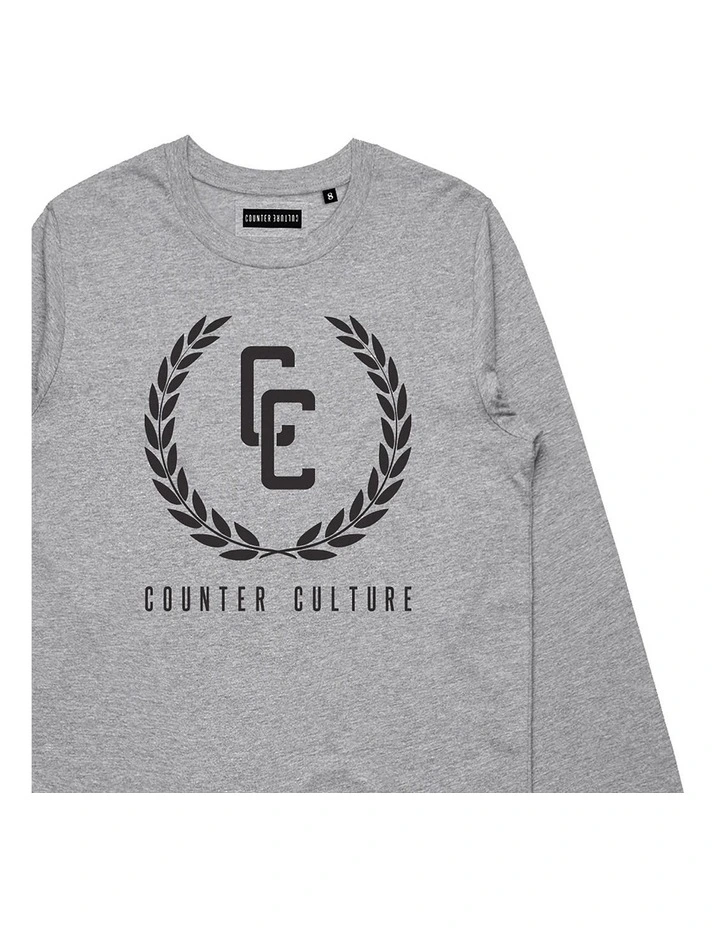 Garland Logo Long Sleeve - Youth in Marle Grey image 3