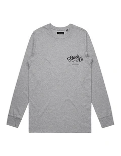 Scroll Long Sleeve - Youth in Marle Grey