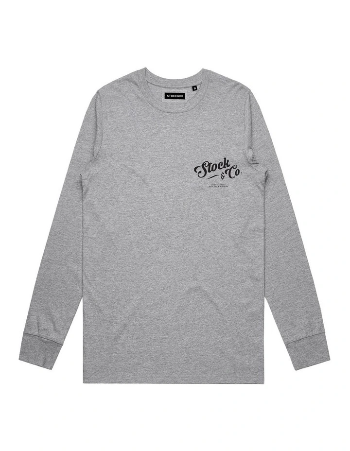 Scroll Long Sleeve - Youth in Marle Grey image 1