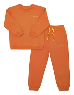 Organic Cotton Tracksuit - Burnt Orange