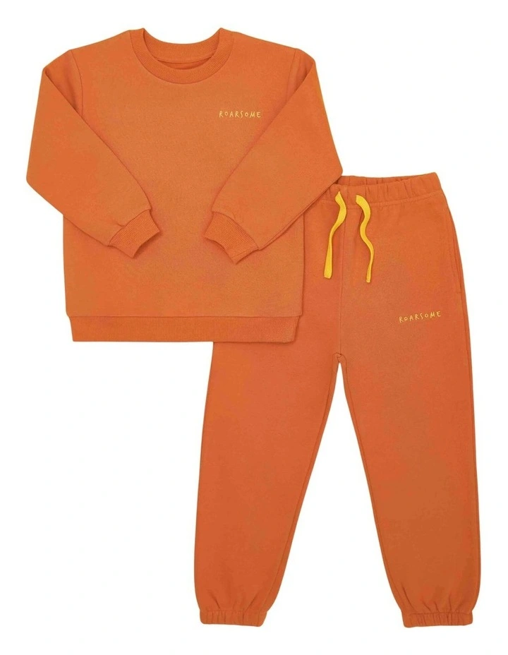 Organic Cotton Tracksuit - Burnt Orange image 1
