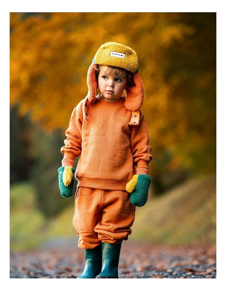 Organic Cotton Tracksuit - Burnt Orange image 3