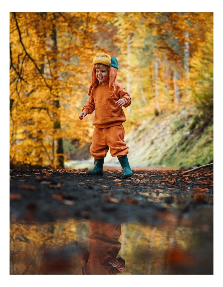 Organic Cotton Tracksuit - Burnt Orange image 5