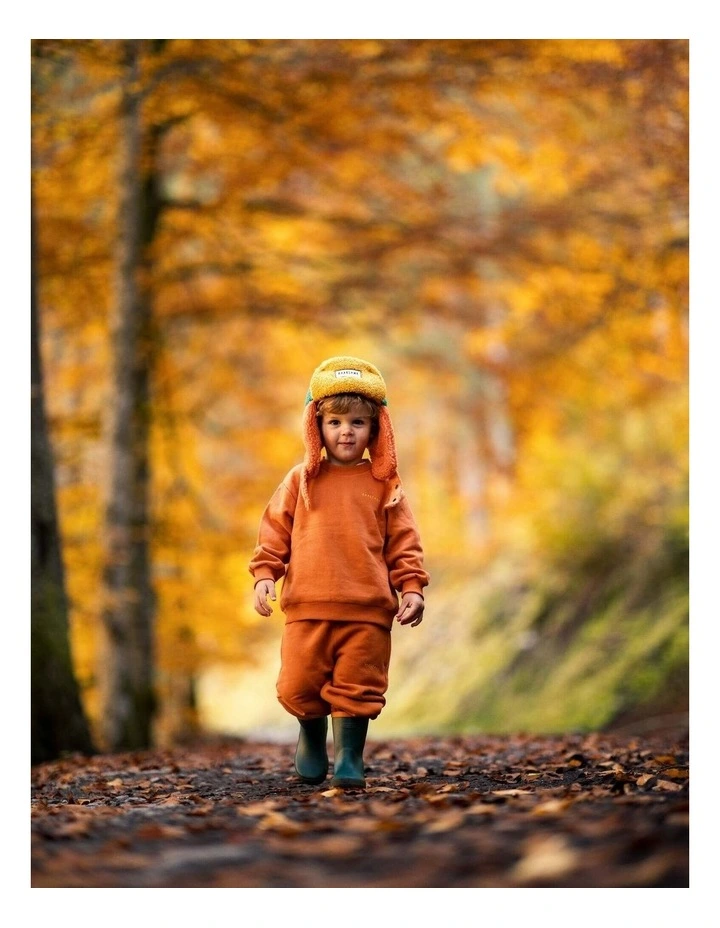 Organic Cotton Tracksuit - Burnt Orange image 6