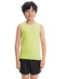 Kiprun Kids Running Tank Top 900 Lime Green