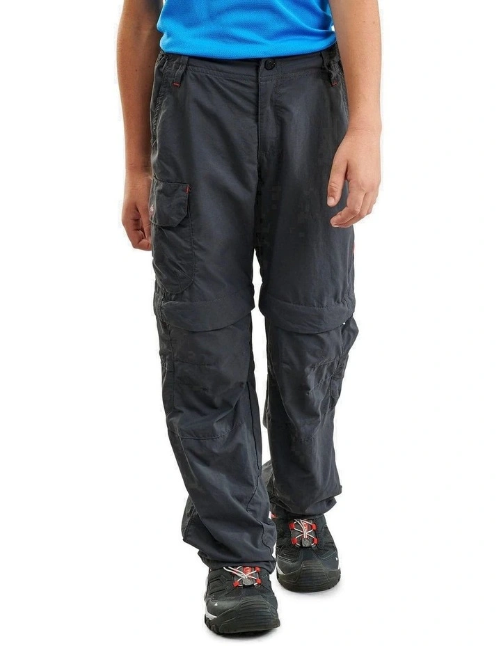 Decathlon - Kids Modular Hiking Trousers MH500 Aged 7-15 Black image 1