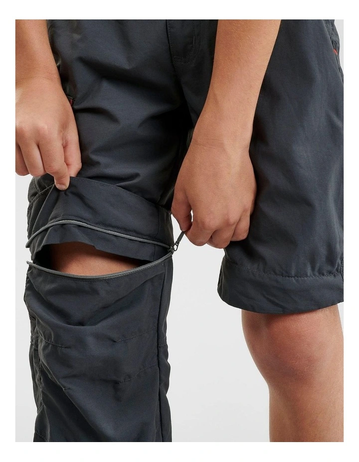 Decathlon - Kids Modular Hiking Trousers MH500 Aged 7-15 Black image 2