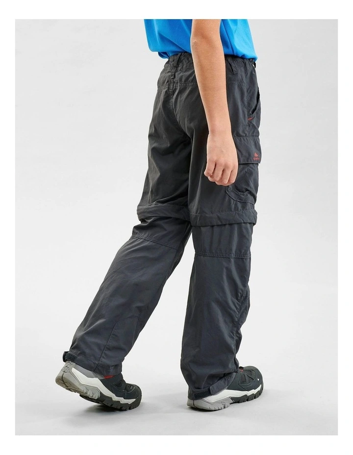 Decathlon - Kids Modular Hiking Trousers MH500 Aged 7-15 Black image 3