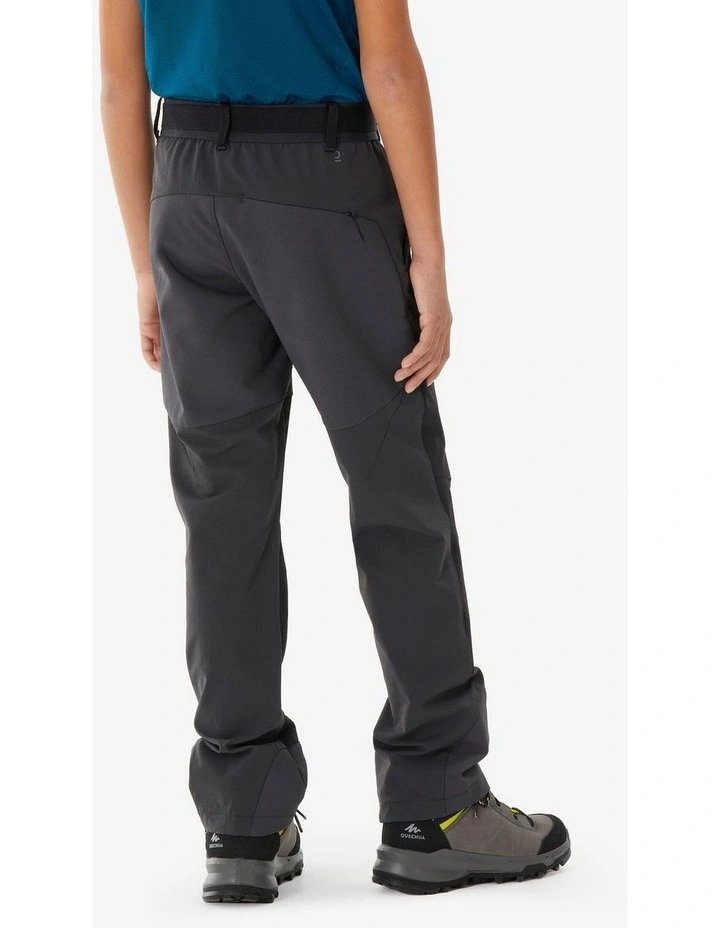 Decathlon - Kids softshell hiking trousers, 7-15 years, MH900 - Grey/Black image 2