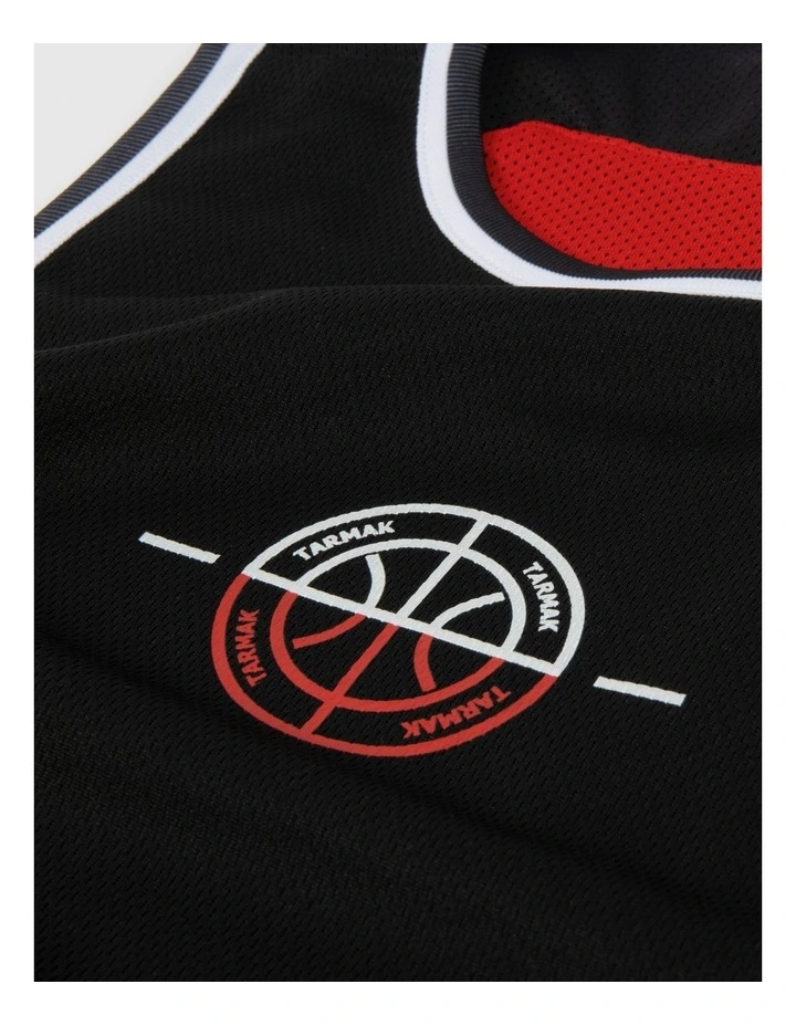 Decathlon - Kids' Reversible Sleeveless Basketball Jersey T500R - Red/Black image 7