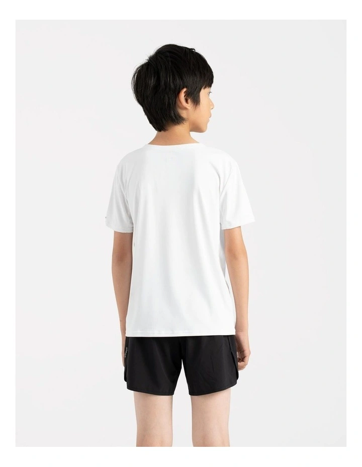 Decathlon - Kids' Running Breathable T-Shirt KIPRUN Dry 500 - White Yellow image 2