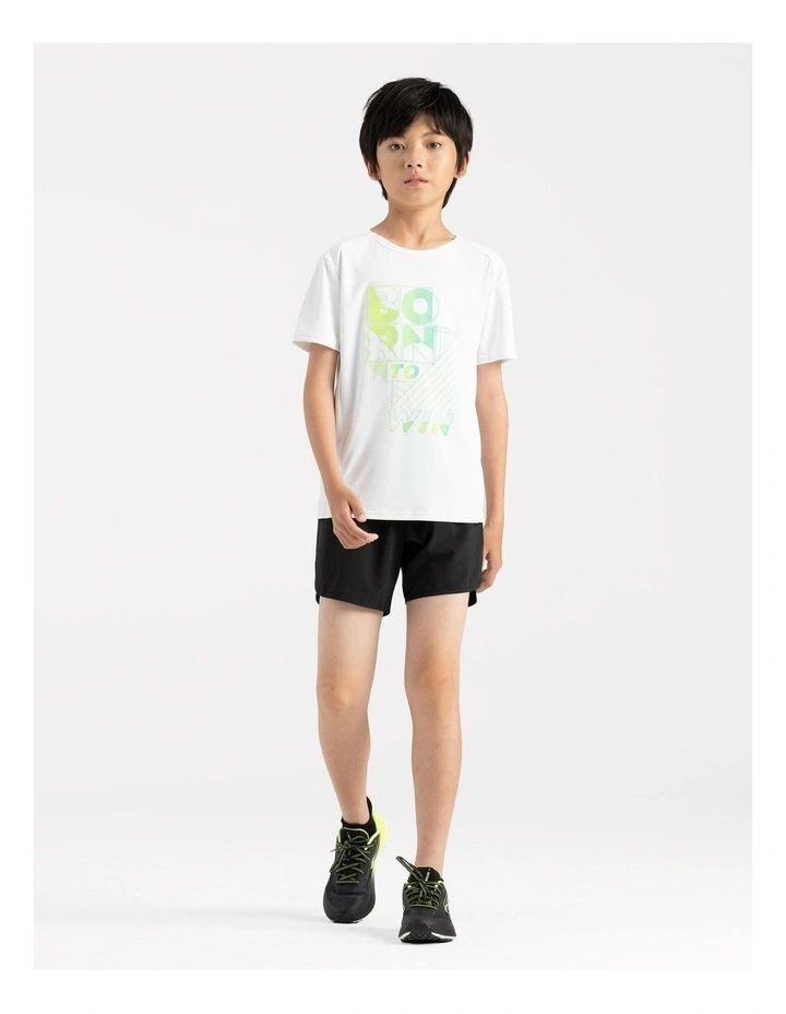 Decathlon - Kids' Running Breathable T-Shirt KIPRUN Dry 500 - White Yellow image 3