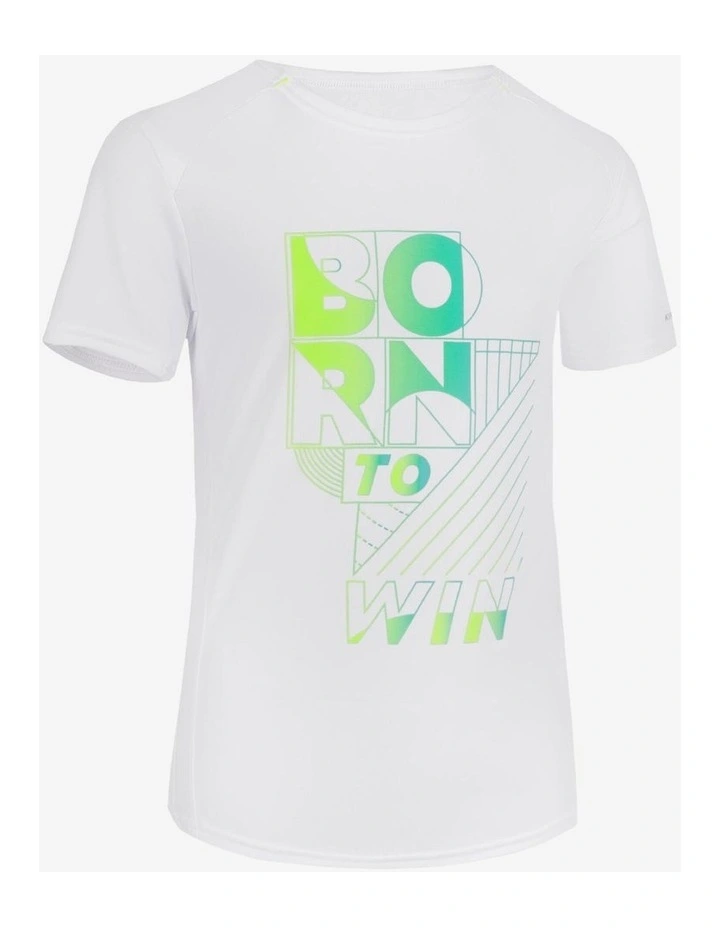 Decathlon - Kids' Running Breathable T-Shirt KIPRUN Dry 500 - White Yellow image 5