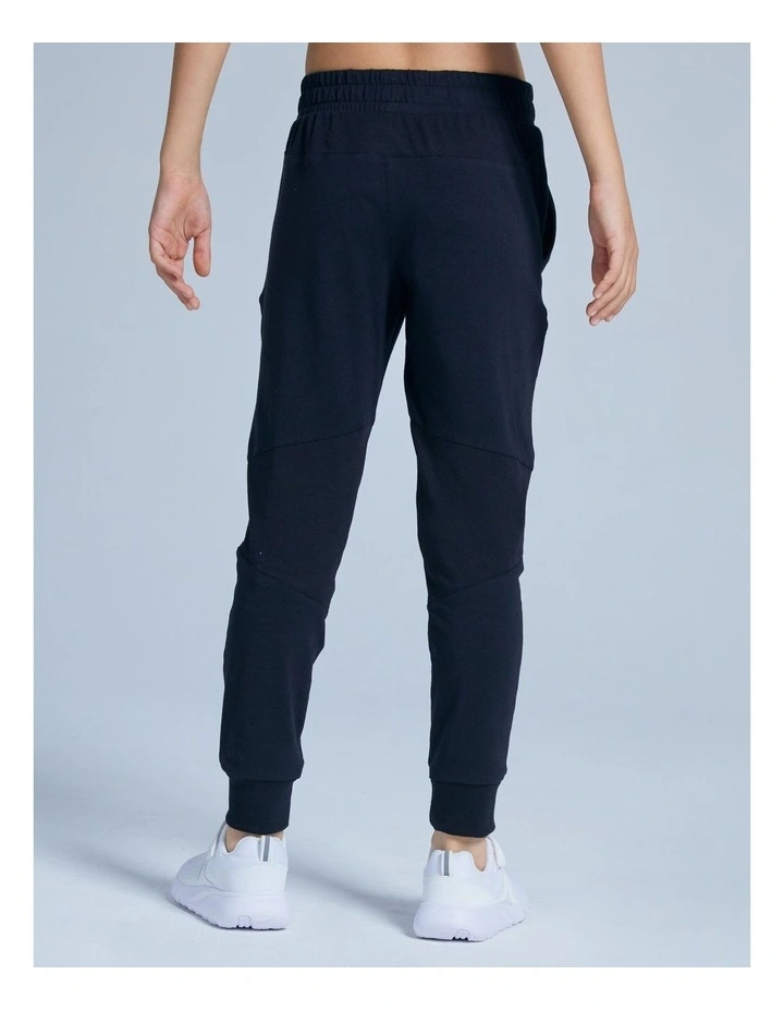 Decathlon - Kids' Loose-Fit Cotton Jogging Bottoms 500 - Black image 3