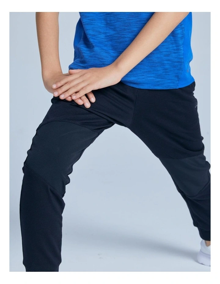 Decathlon - Kids' Loose-Fit Cotton Jogging Bottoms 500 - Black image 4