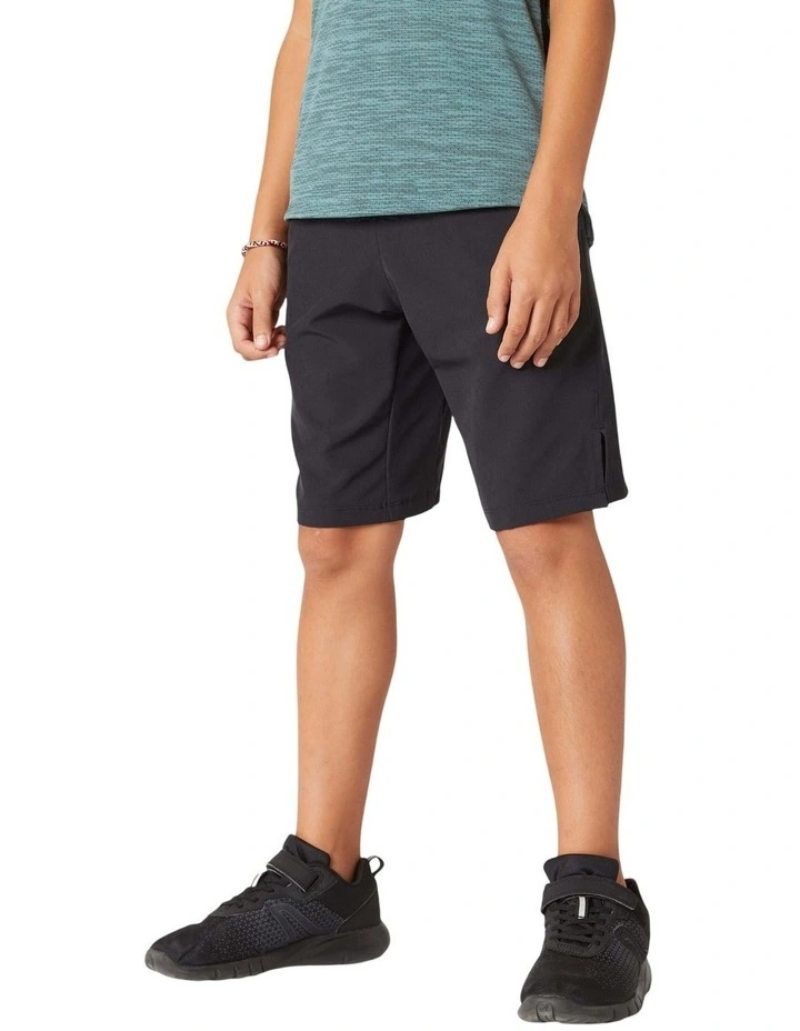 Decathlon - Boys' Breathable Synthetic Shorts W500 - Black image 1