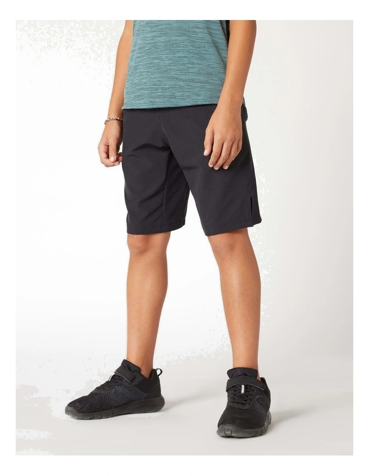 Decathlon - Boys' Breathable Synthetic Shorts W500 - Black image 2