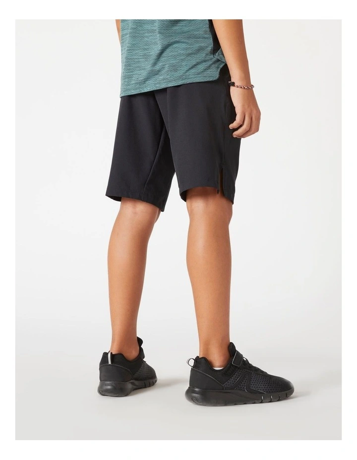 Decathlon - Boys' Breathable Synthetic Shorts W500 - Black image 3