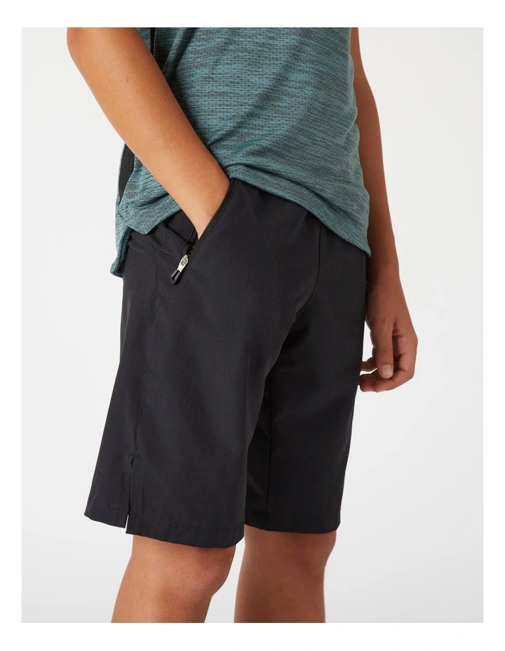 Decathlon - Boys' Breathable Synthetic Shorts W500 - Black image 4
