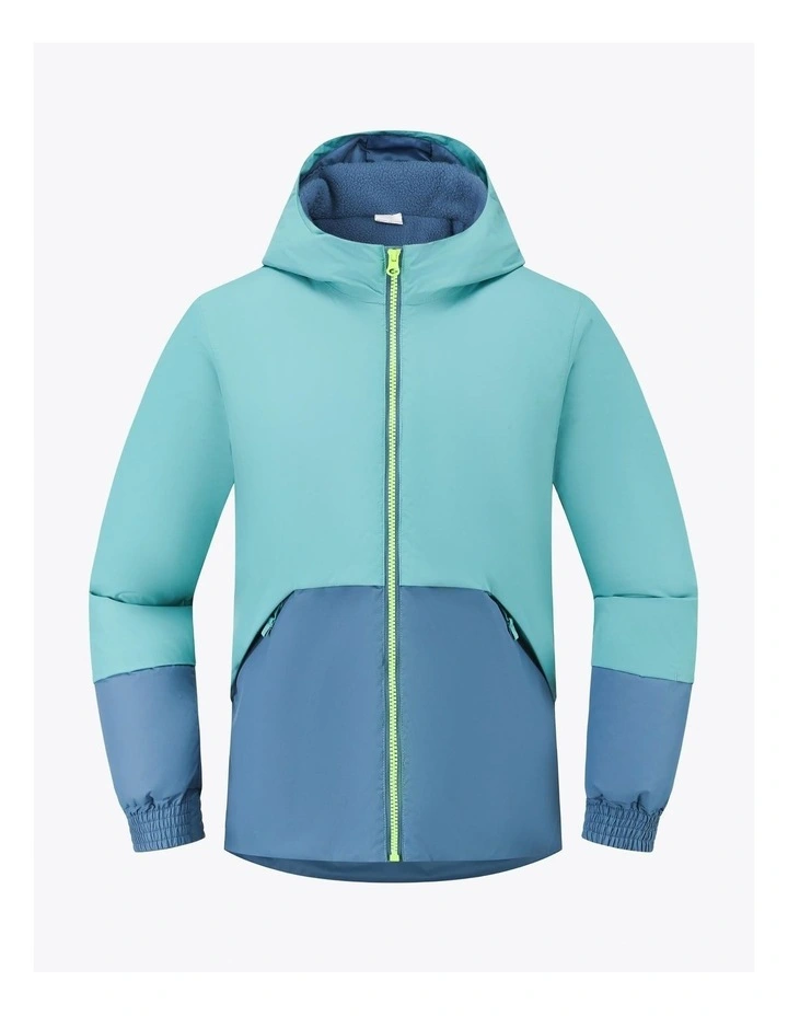 Decathlon - Wedze Kids Ski Jacket 100 Green and Blue image 2