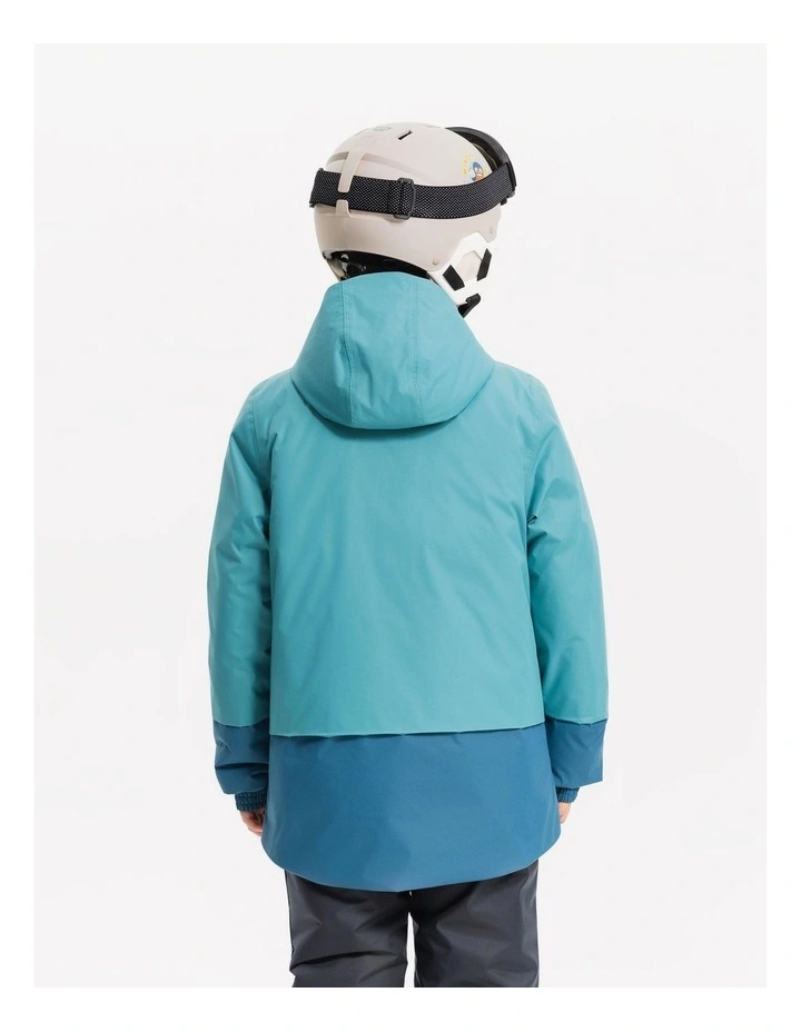 Decathlon - Wedze Kids Ski Jacket 100 Green and Blue image 6