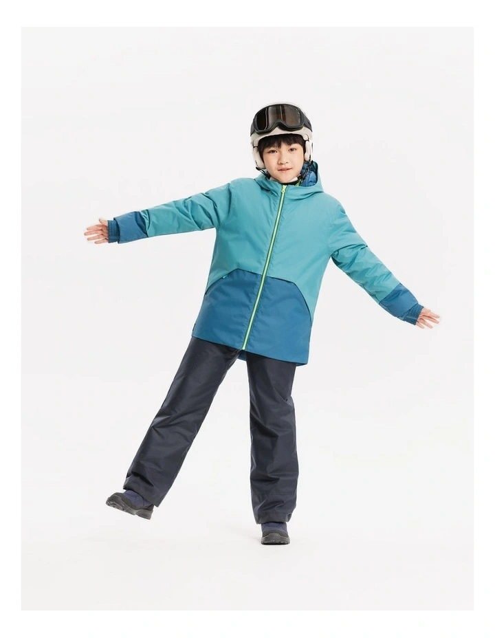 Decathlon - Wedze Kids Ski Jacket 100 Green and Blue image 7