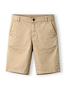 G & J Adjustable Waist Chino Short - Stone