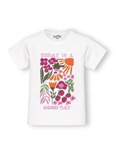 G & J Short Sleeve T-shirt | White | Floral Print