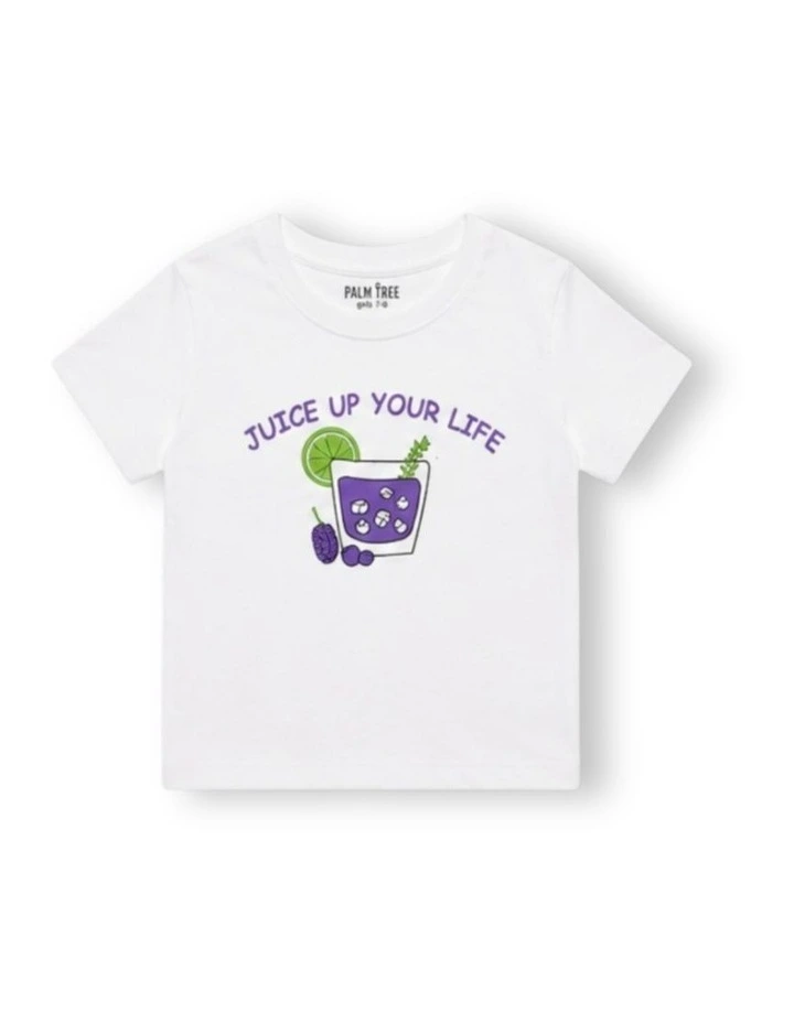G & J Short Sleeve T-shirt | White | Juice up your life image 1