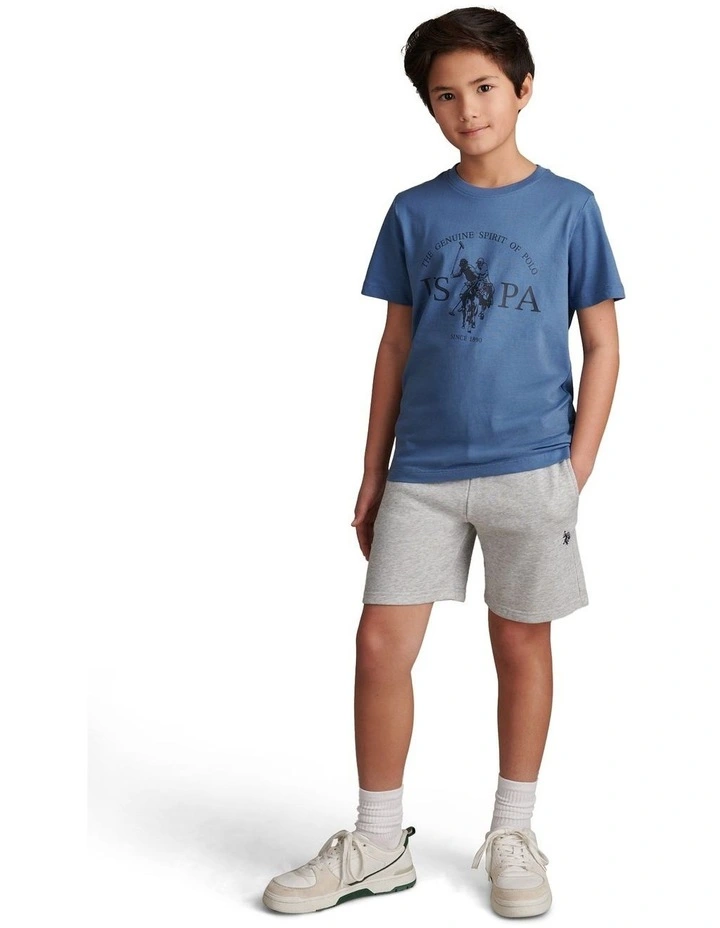DHM LB Sweat Short Mid Grey Marl image 3
