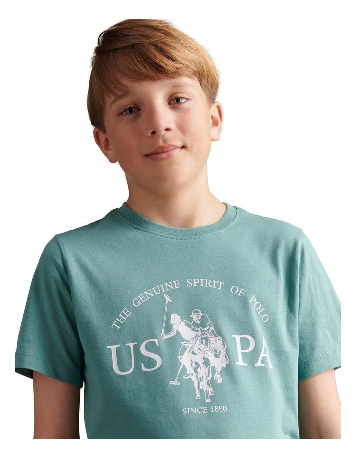 Boys USPA Print Graphic T-Shirt Arctic image 2