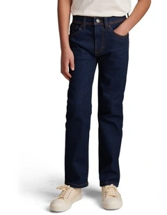 Boys Straight Fit Stretch Jeans Rinse Wash