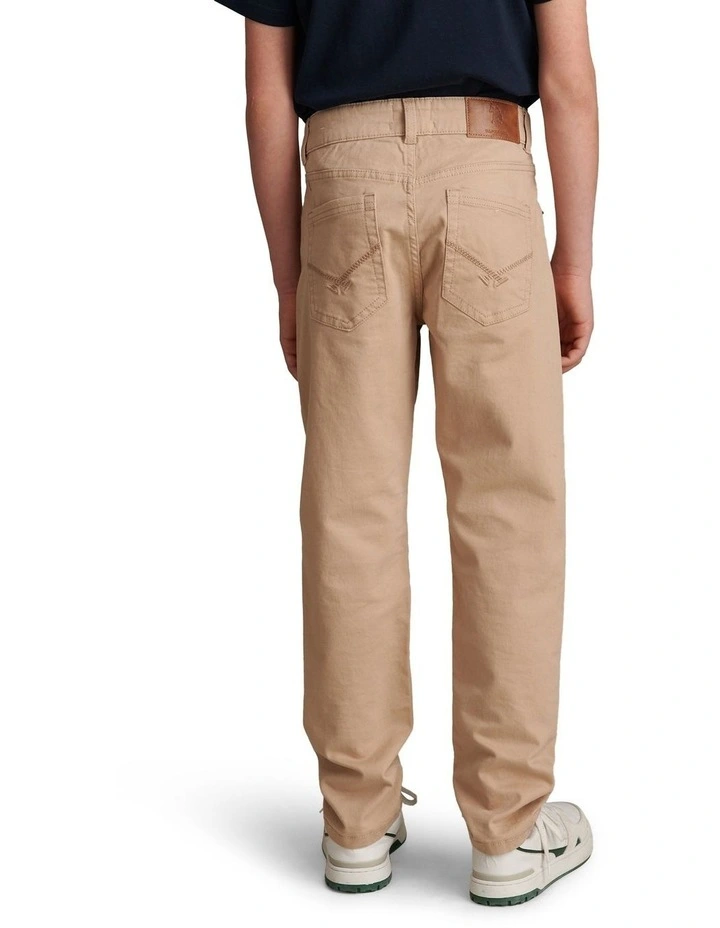 Boys Core 5 Pocket Trouser in Cornstalk image 4