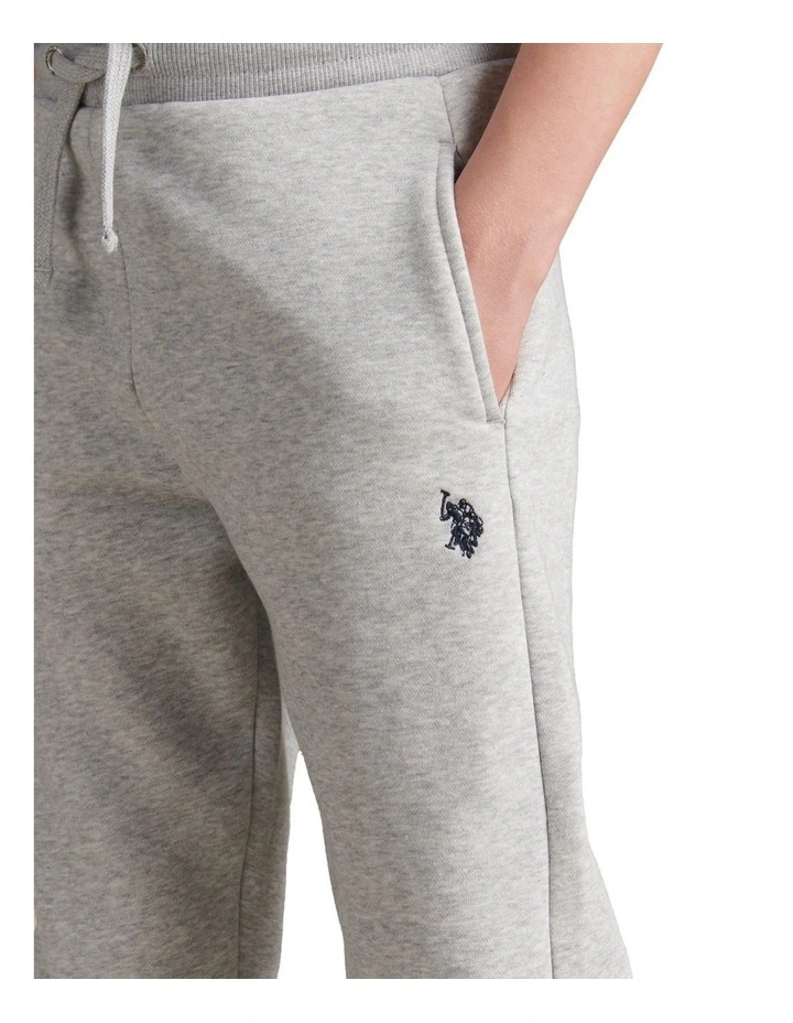 Boys Double Horsemen Loopback Jogger in Mid Grey Marl image 2