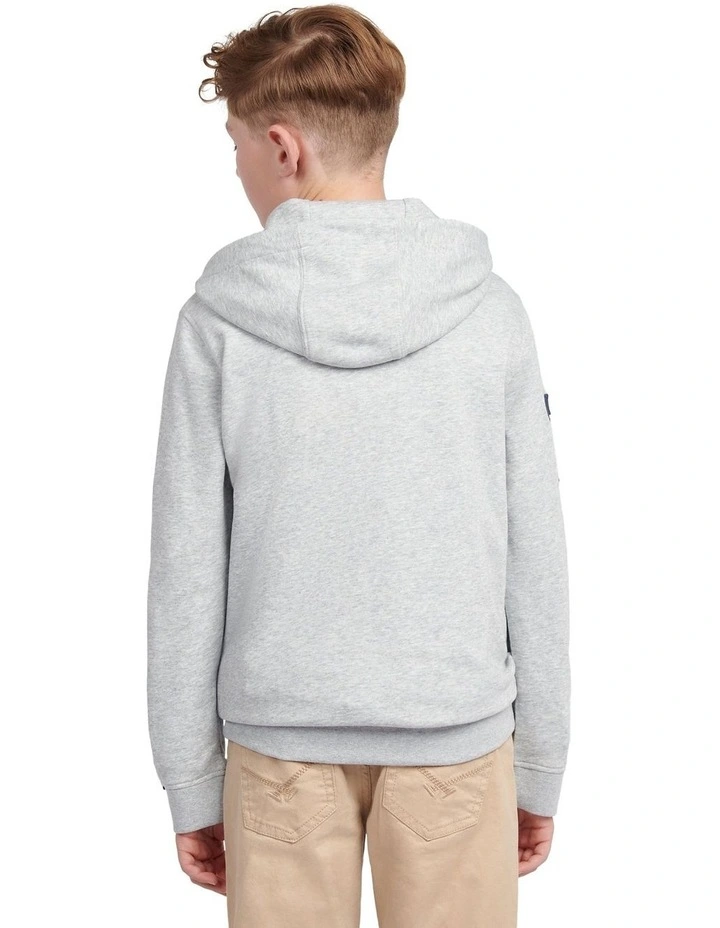 Boys Player 3 Hoodie in Mid Grey Marl image 4