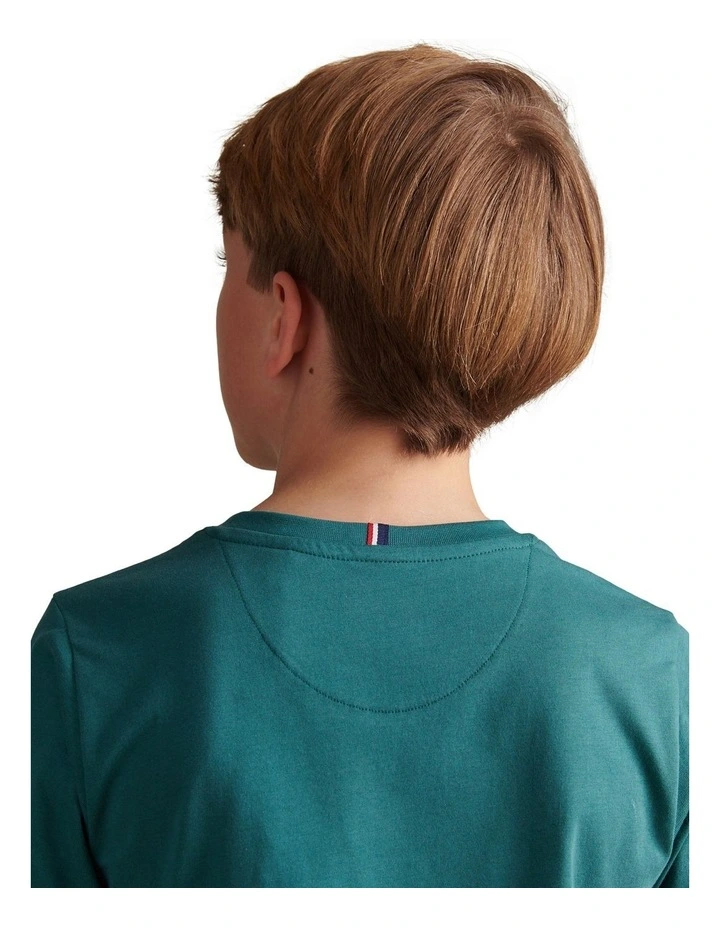 Boys Texture Double Horsemen T-Shirt Mediterranea image 5