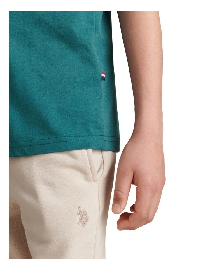 Boys Texture Double Horsemen T-Shirt Mediterranea image 6