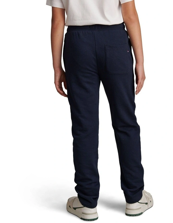 Boys Double Horsemen Straight Leg Jogger in Dark Sapphire Navy / Haute Red DHM image 4